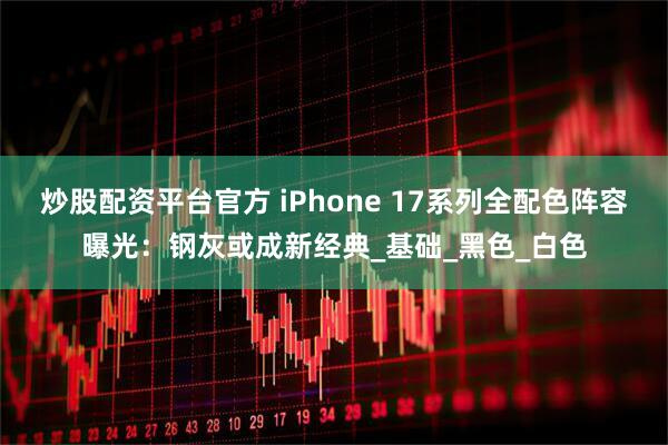 炒股配资平台官方 iPhone 17系列全配色阵容曝光：钢灰或成新经典_基础_黑色_白色